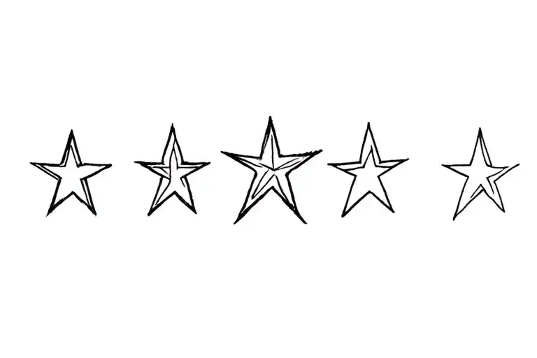 3 Stars In A Line Biggest To Smallest