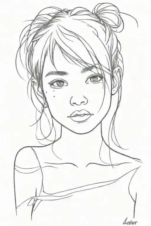 Young Daughter With Messy Hair