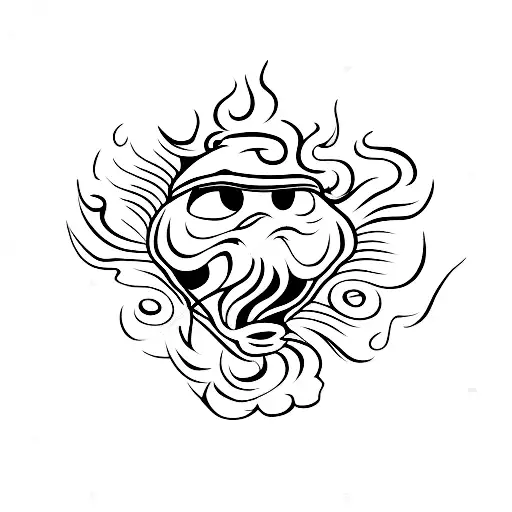 A Car Engulfed In Flames