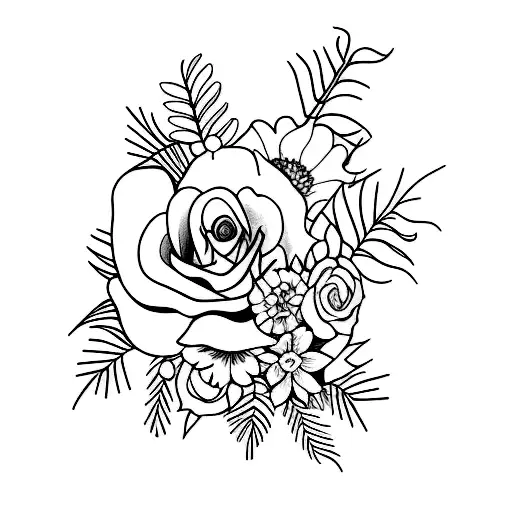 Lana Del Rey Lyrics Incorporated Into A Floral Design