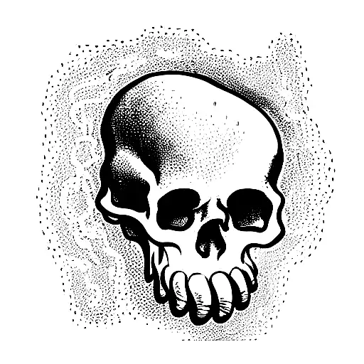 Human Skull With Tentacles Coming Out The Back