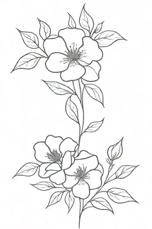 One Line Flower