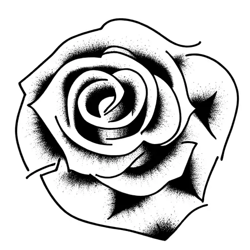 Simplistic Rose With Honeysuckle At Each Side