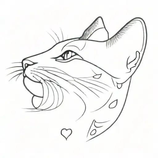 Cat Nose Print Heart