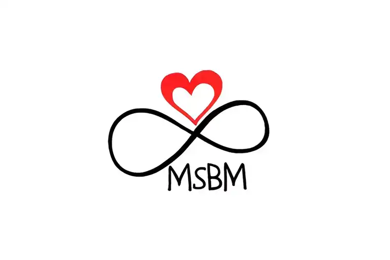 Infinity Sign With Hearts And The Word Msbm