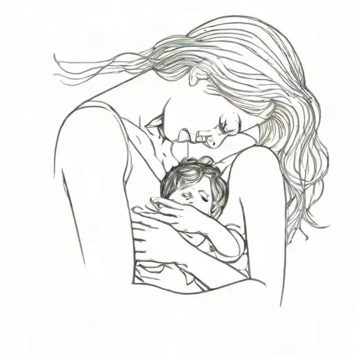 Breastfeeding Mother 2 Children