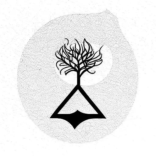 Triangle And Tree With Roots