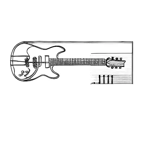 Technical Drawing A Guitar