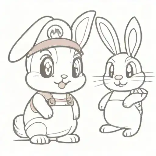 Killer Bunny And Female Mario