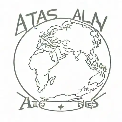Earth With The Words Atlas Abbiew As The Continents