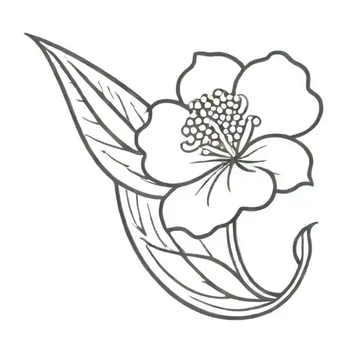 Small Line Tattoo With A Flower Where One Piece Is Flewing Away