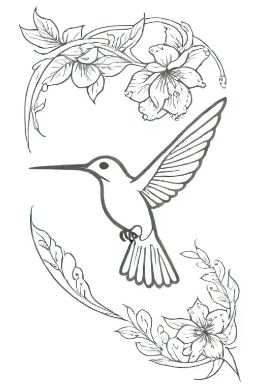 Hummingbird Wings Open