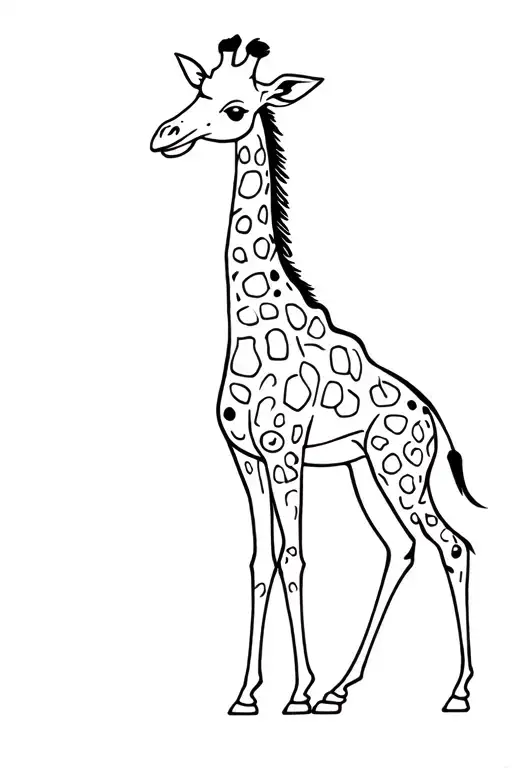 Giraffe With Cricket Ball Spots