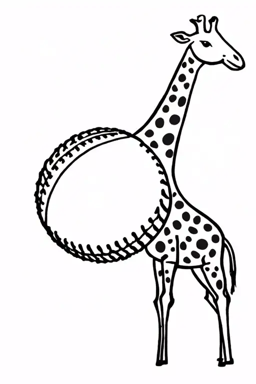 Cricket Ball Spots On Giraffe