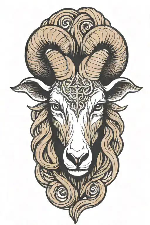 Aries Zodiac Head Emerging Stronger