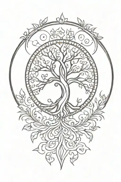Mandala Circle Tree Of Life