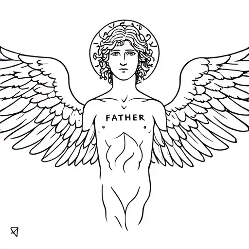 Asal Angel With Writing Father