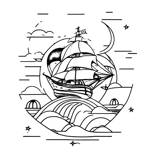 Ship With Moon