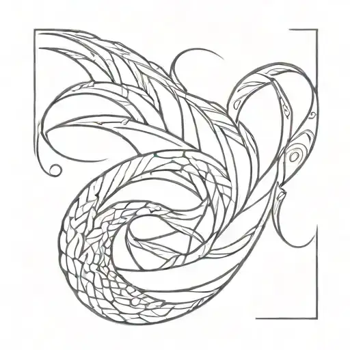 Tribal Patterns Morphing Into Dragon Scales