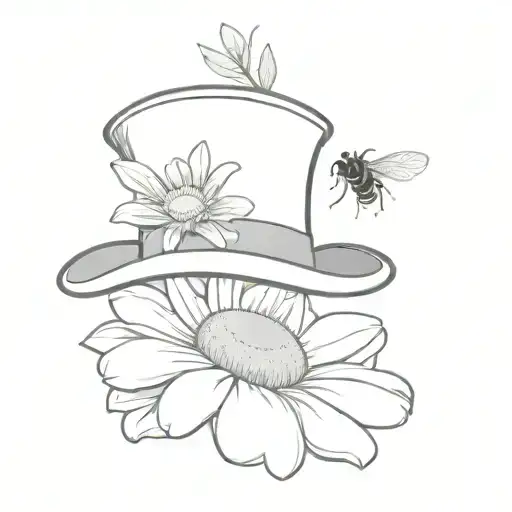Tophat With A Daisy And A Housefly