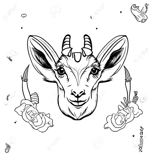 Cute Baby Goat With Borken Horn