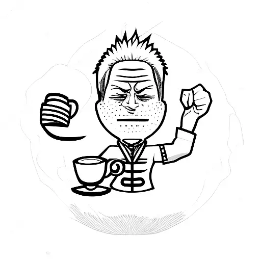 A Jujutsu Kaisen Character Holding A Coffee Mug