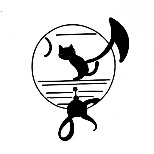 Boy With Cat Flying On Top Of A Plane Orbiting Uranus