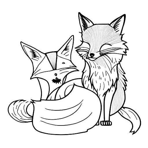 The Little Prince And The Fox Sitting