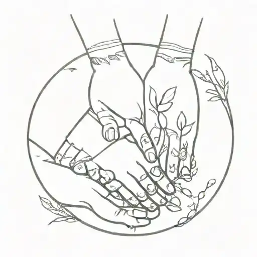 Like Mother Like Daughter Holding Hands