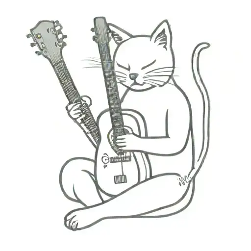Cat Playing Guitar