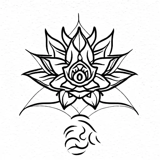 Lucifer Crying And Lotus Flower