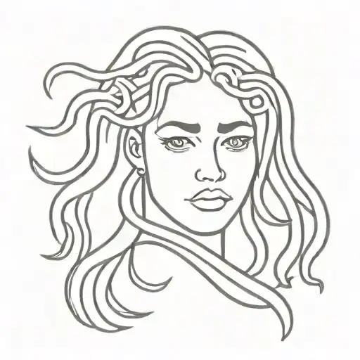 Medusa Minimalist Vector