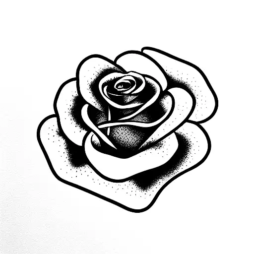 A Rose Growing From A Stone