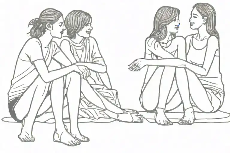 3 Best Friends Sitting