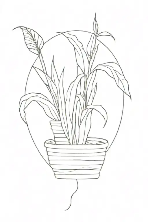 Snake Plant In Rope Woven Basket