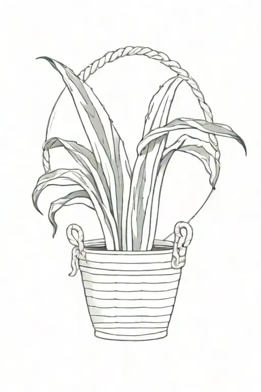 Snake Plant In Rope Woven Basket