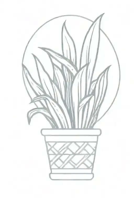 Snake Plant In Wicker Basket