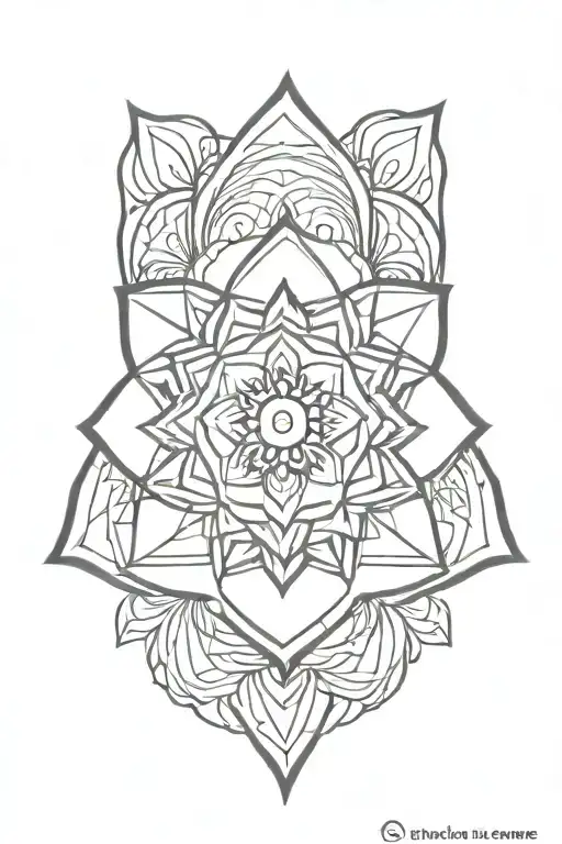 Mandala Incorporating Dark Elements