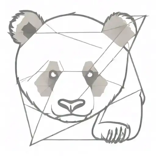 Panda In A Triangle Shape