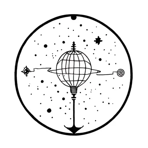 Universe And Galaxy And Minor Lamp