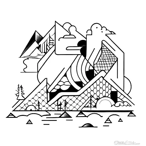 Surreal Landscape Merging Cityscape And Nature