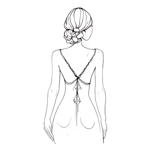 Form Embellished The Female Back Body