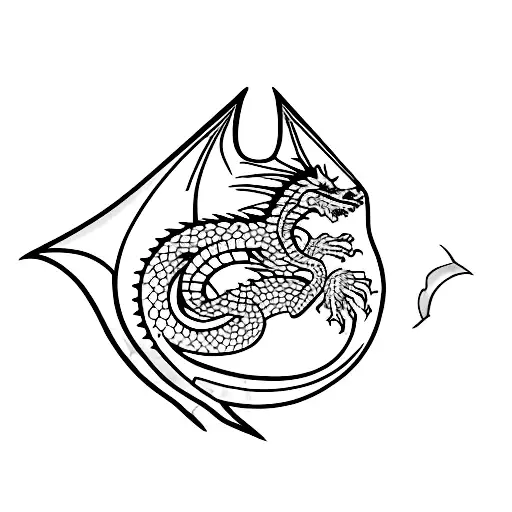 Dragon Flying Over An Open Book