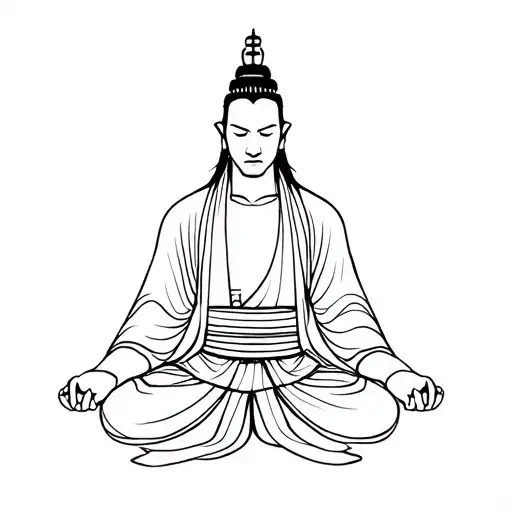 Samurai In Meditation