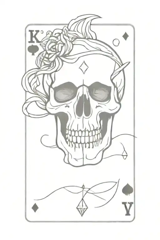 Skull Playing Card