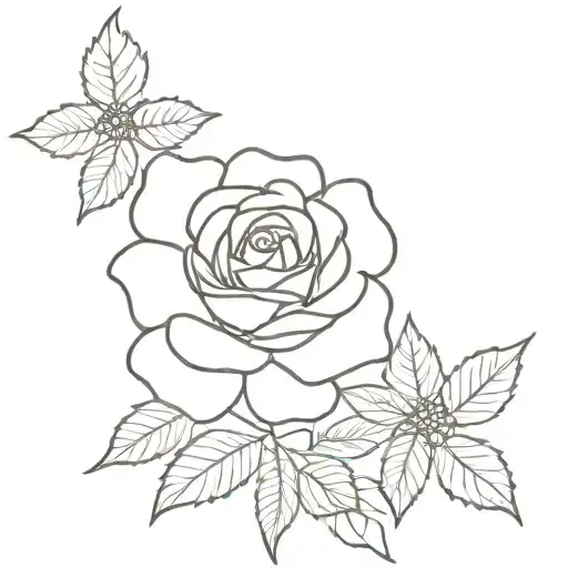 Rose With Cherokee Rose Intertwined