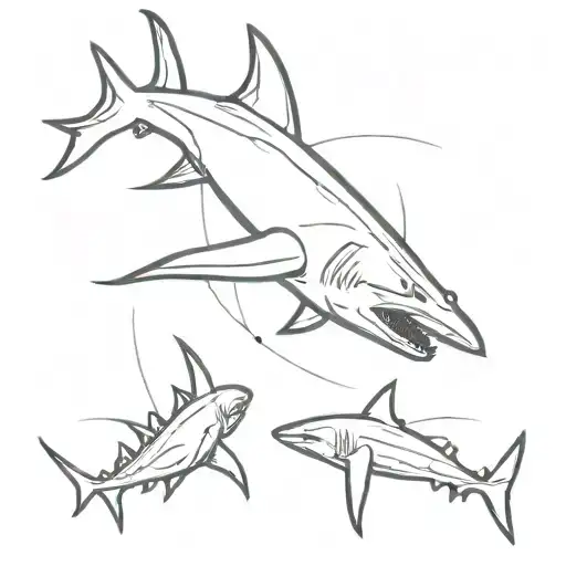 Hammerhead Shark Split Into 2 Bloody