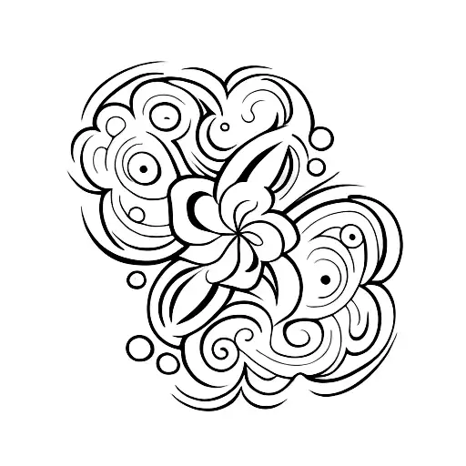 A Minimalist Surfboard Adorned With Hawaiian Flower Patterns