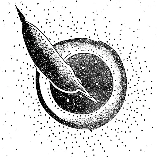 Beautiful Comet Representing Big Bang And Life