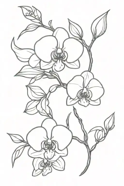 Orchid And Rose Intertwined